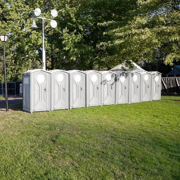 our special event portable toilets can accommodate up to several hundred people depending on the number of restrooms rented